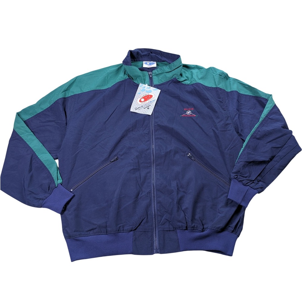 VTG 90s Buick Challenge Southern Open Windbreaker‎ Jacket Size L Blue Green USA